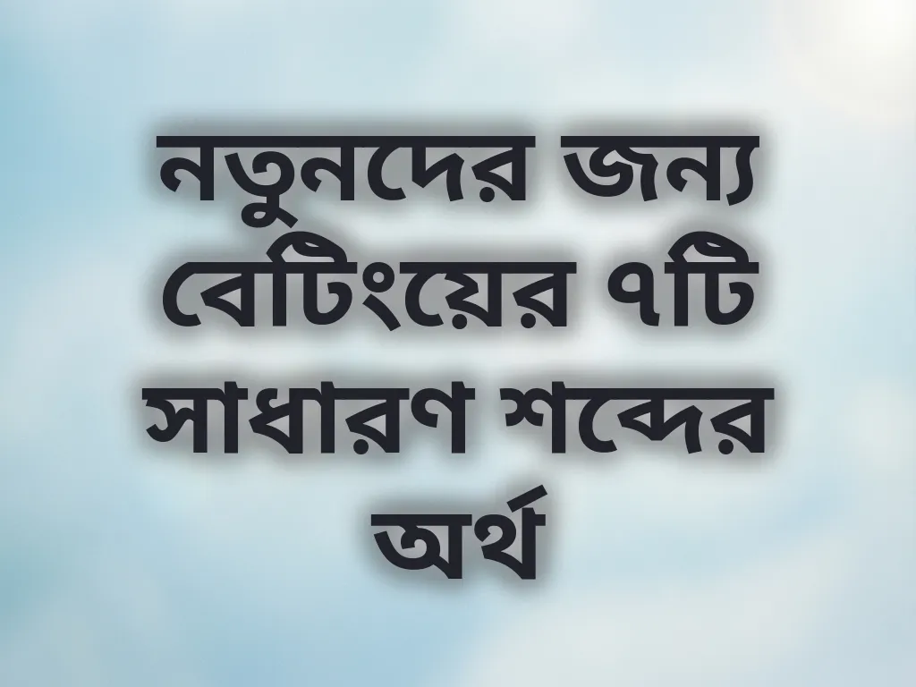 বেটিং টার্মস গাইড